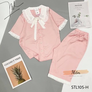 Đồ ngủ lửng bèo trơn tiểu thư