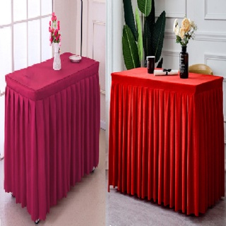 Khăn trải bàn Phật xếp ly màu ĐỎ(thảm trải bàn)1m2,1m6,1m8,2m