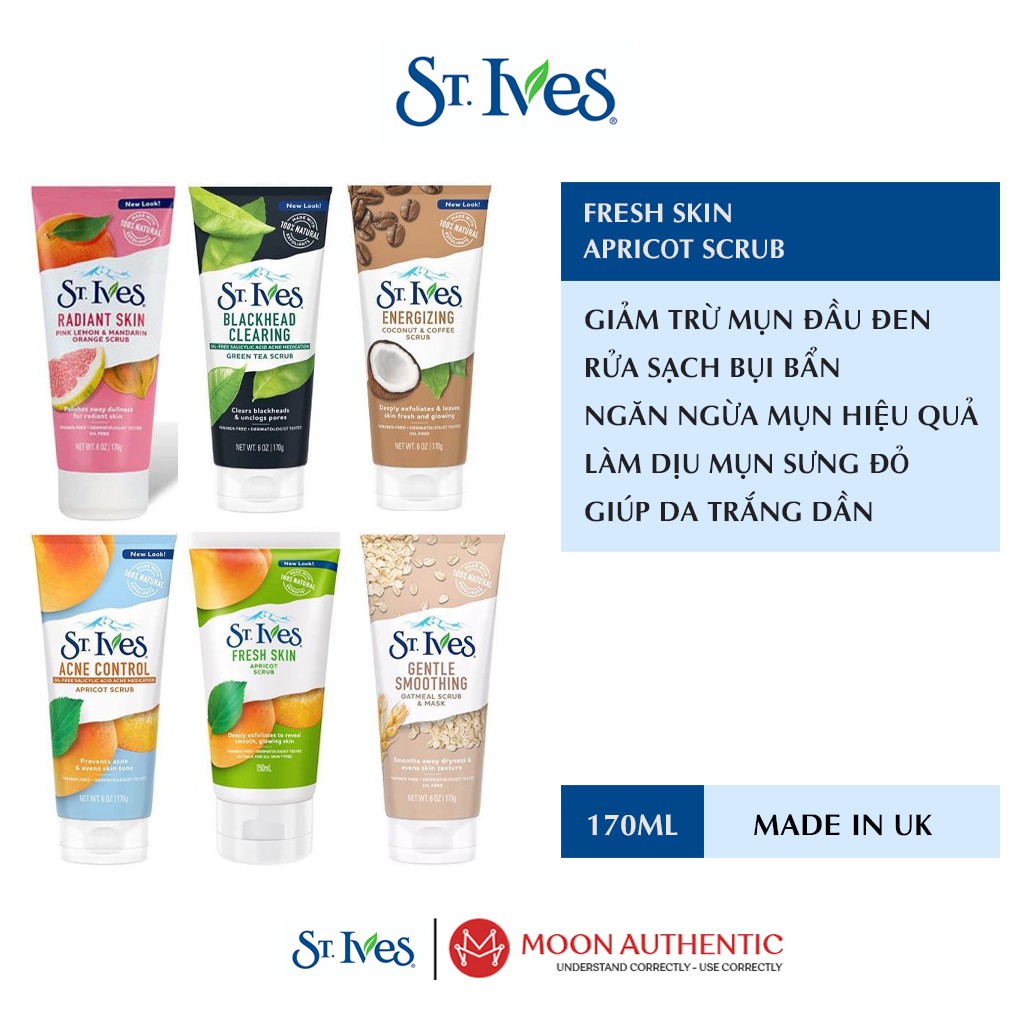 Sữa Rửa Mặt Tẩy Da Chết St.Ives Face Mẫu Mới