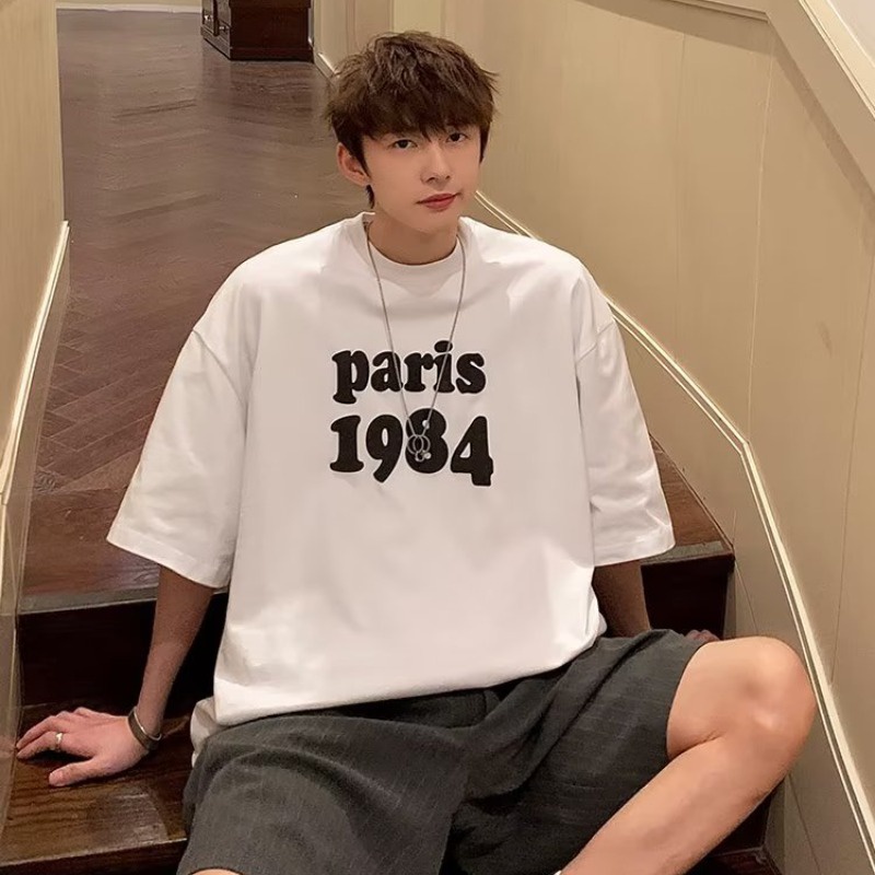 Áo Thun Tay Ngắn In Chữ paris 1984 Thời Trang Mùa Hè 2022 Cho Nam Và Nữ SIze M-8XL