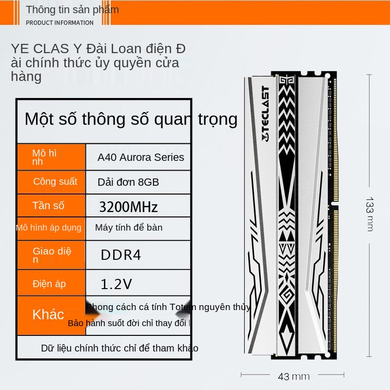 Taipower ddr4 8g 16g3200 cho máy tính để bàn bốn thế hệ máy tính nối tiếp thanh bộ nhớ làm mát trò chơi ép xung