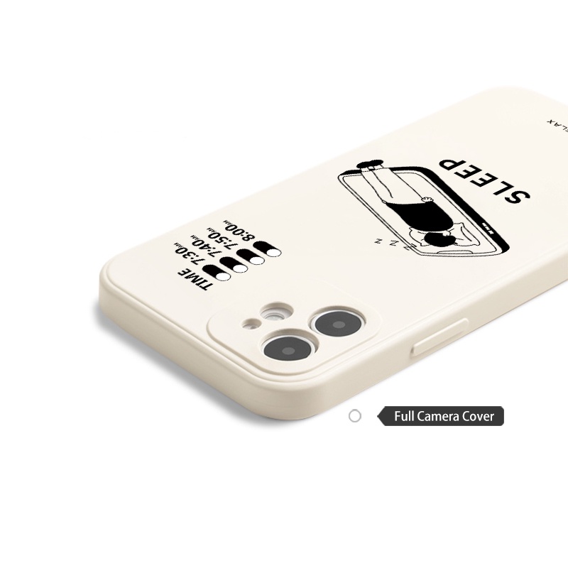 Ốp Điện Thoại Silicon Dẻo Viền Thẳng Họa Tiết Độc Đáo Cho iphone 15 pro 13 mini 12 14 pro max xr x 11 pro xs max 7 8 plus se2