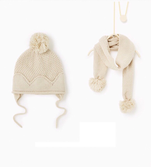 Set mũ và khăn len Zara