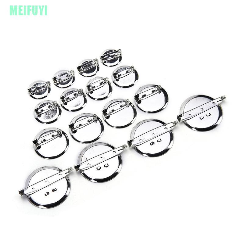 Set 10 Ghim Cài Áo Mạ Bạc Kiểu Dáng Đơn Giản