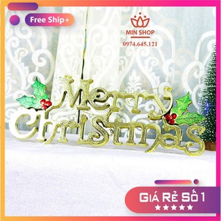 Khung chữ Merry Christmas trang trí Noel