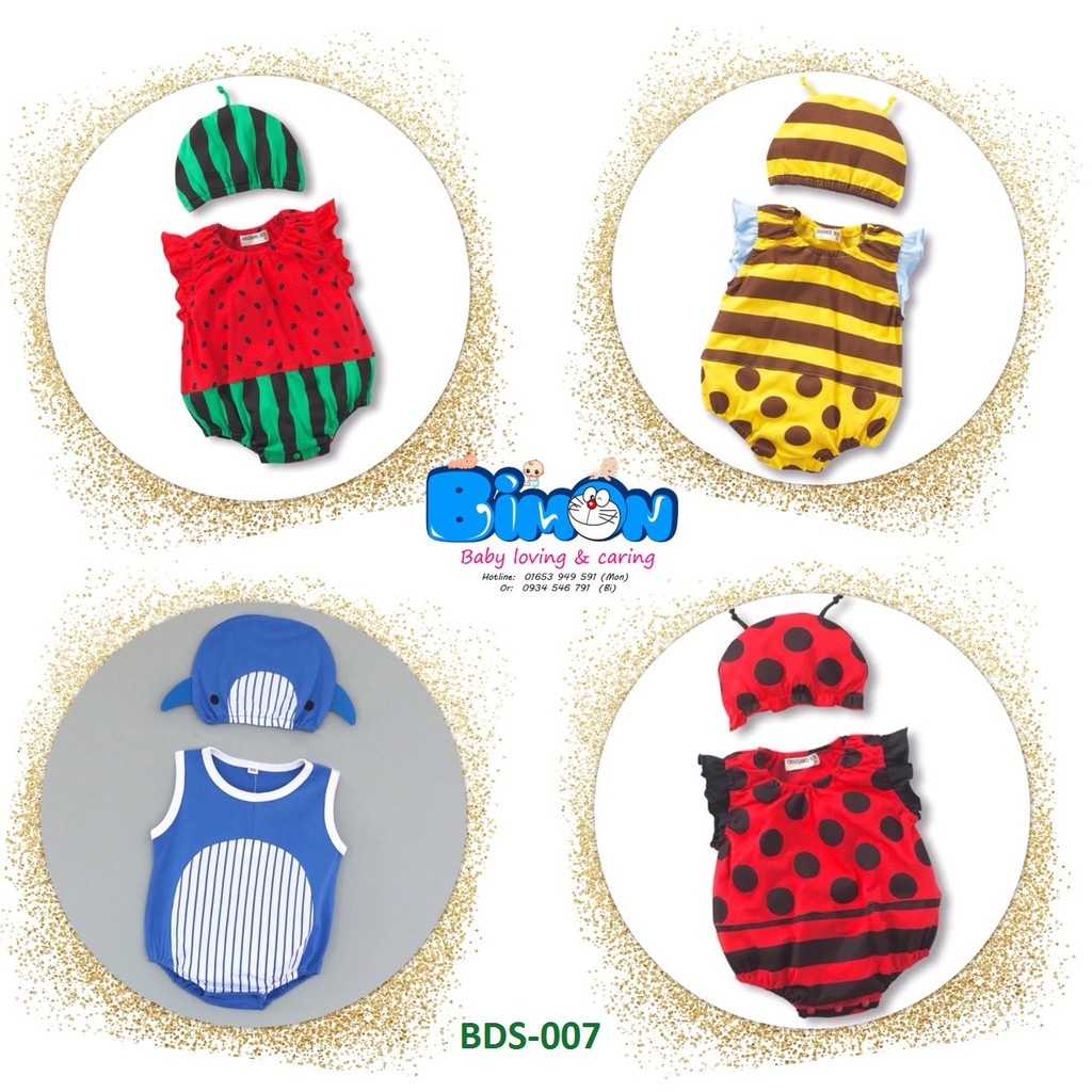 Set Bodysuit Kèm Mũ Cực Yêu | BigBuy360 - bigbuy360.vn