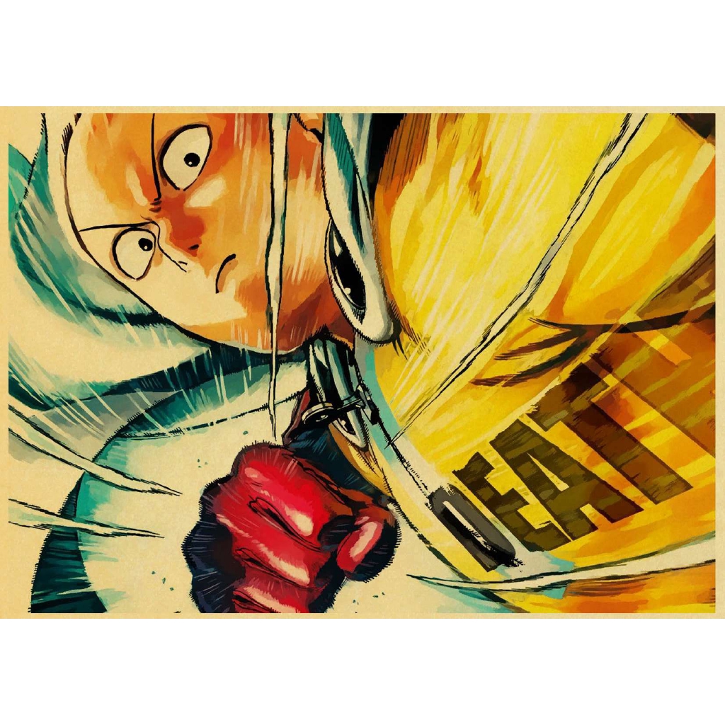 Áp Phích Trang Trí Nội Thất Hình One Punch Man Saitama