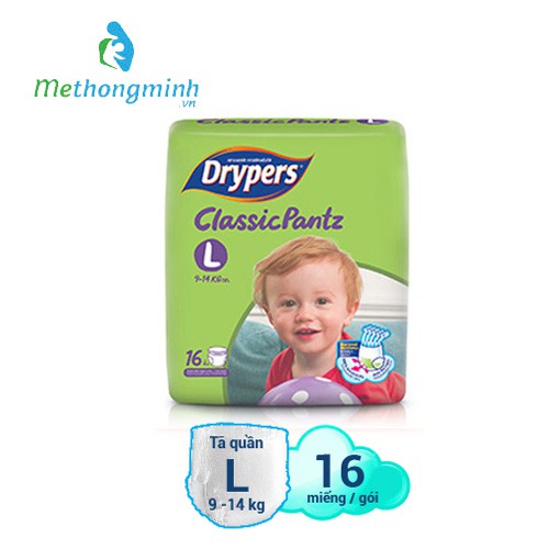 [Combo 3] Bỉm/Tã quần Drypers Classicpantz Gói Nhỏ M19/L16/XL15