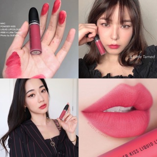 Son kem MAC Powder Kiss màu 988 A Little Tamed