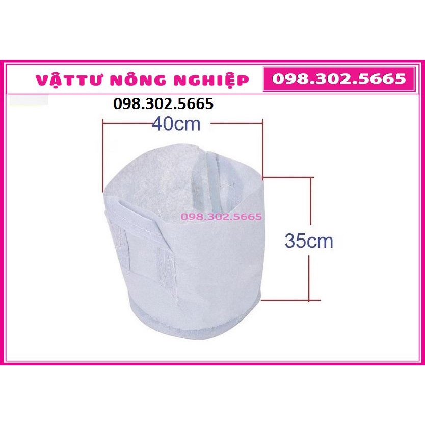 Set 5 túi vải trồng cây, hoa kích thước 40x35cm