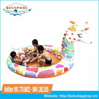 Bể phao con hươu 2.66m x 1.57m x 1.27m, bể bơi cho bé, bể phao