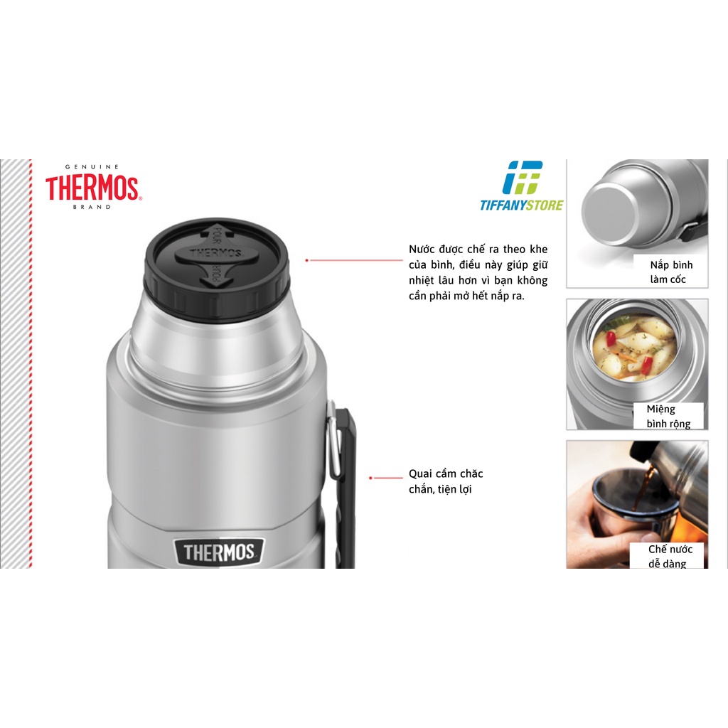 Bình giữ nhiệt Thermos Stainless King 40 Ounce Beverage Bottle 1.2 lít