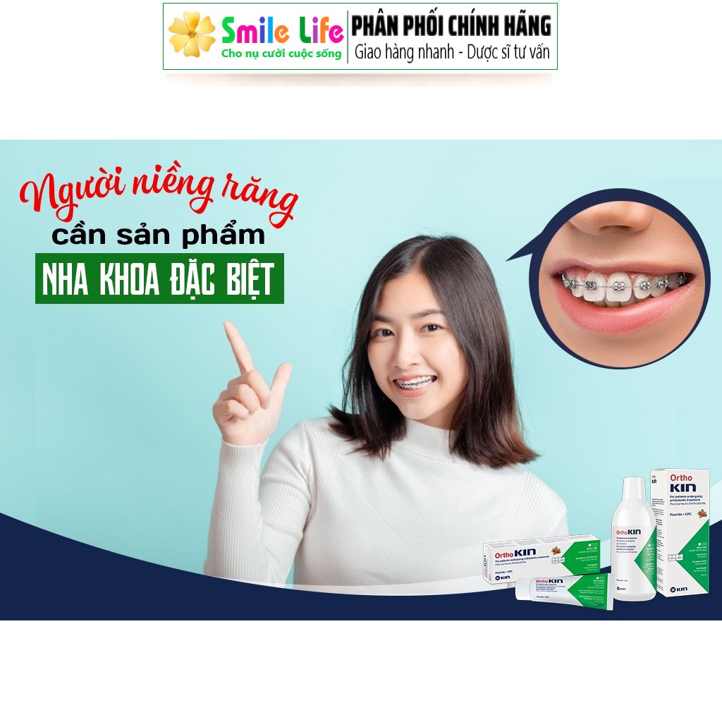 SMILE LIFE | Kem Đánh Răng Niềng - OrthoKIN ® 95g - Cho Người Niềng Răng