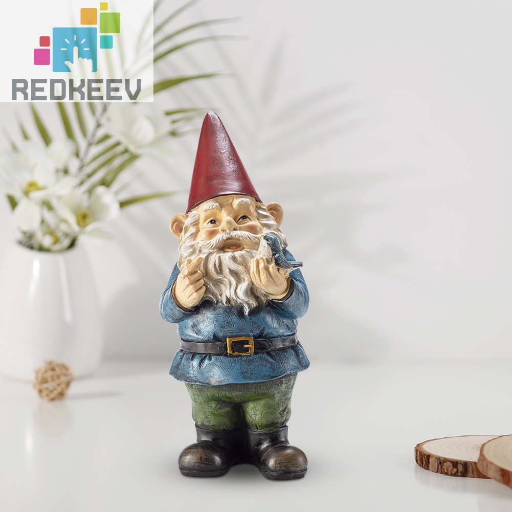 Tượng điêu khắc trang trí sân vườn hình chú lùn đỏ