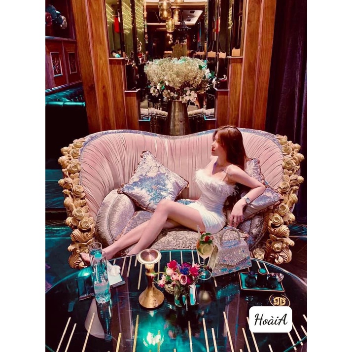 Đầm body lưới nhún