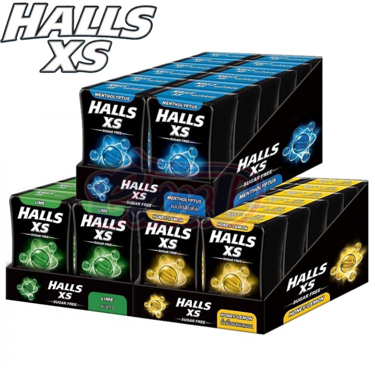 ( Bán sỉ ) Lốc 12 hộp Kẹo ngậm không đường HALLS XS 15gr