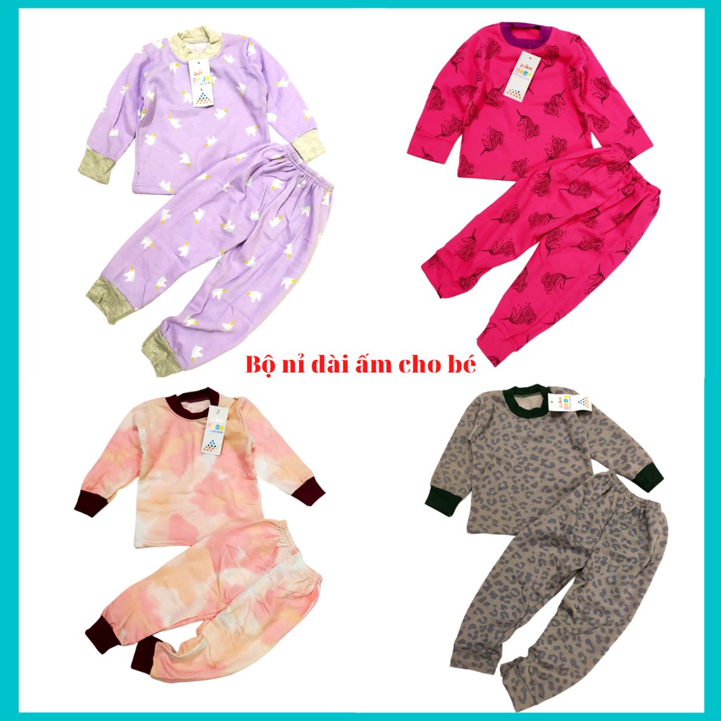 Combo 4 bộ dài tay hoạt hình siêu xinh cho bé 8-22kg