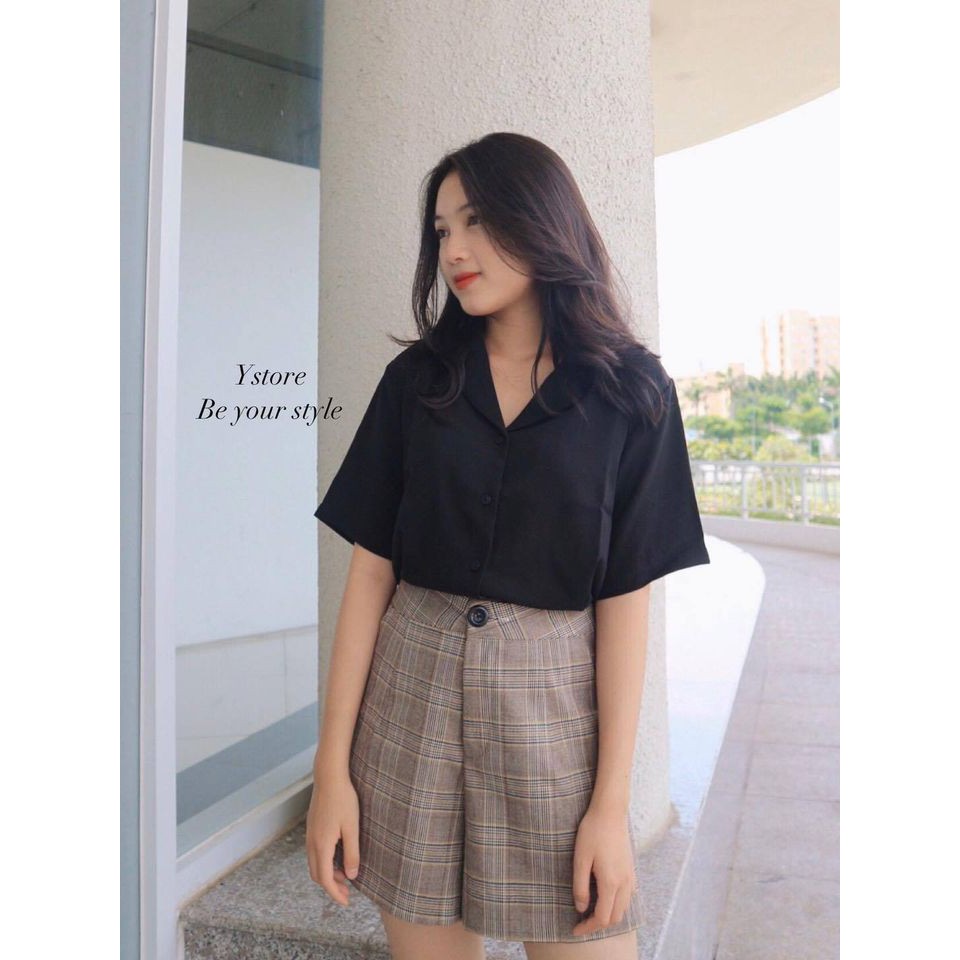Sơ mi nữ đẹp tay ngắn cổ vest - Mặc đi học, đi làm, đi chơi | BigBuy360 - bigbuy360.vn
