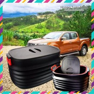 Thùng lò xo co giãn 40l đựng đồ sau cốp xe hơi ô tô đa năng tiện dụng