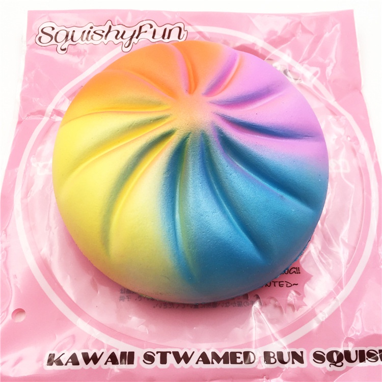 Squishy Lớn JUMBO Hình bánh bao 7 sắc Đồ Chơi Xốp Giảm Stress Hình mềm mịn dễ Thương đàn hồi Cho Bé