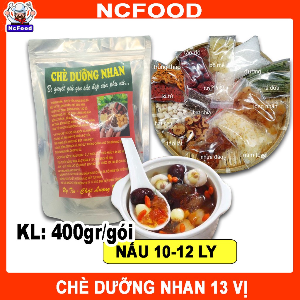 Set Chè Tuyết Yến Dưỡng Nhan 13 Vị 400gr (Nấu 10-12 Ly) NCFOOD | BigBuy360 - bigbuy360.vn