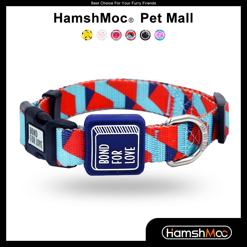 HamshMoc Vòng cổ cho thú cưng cỡ nhỏ/ vừa/ lớn mềm mại có khóa mạnh mẽ
