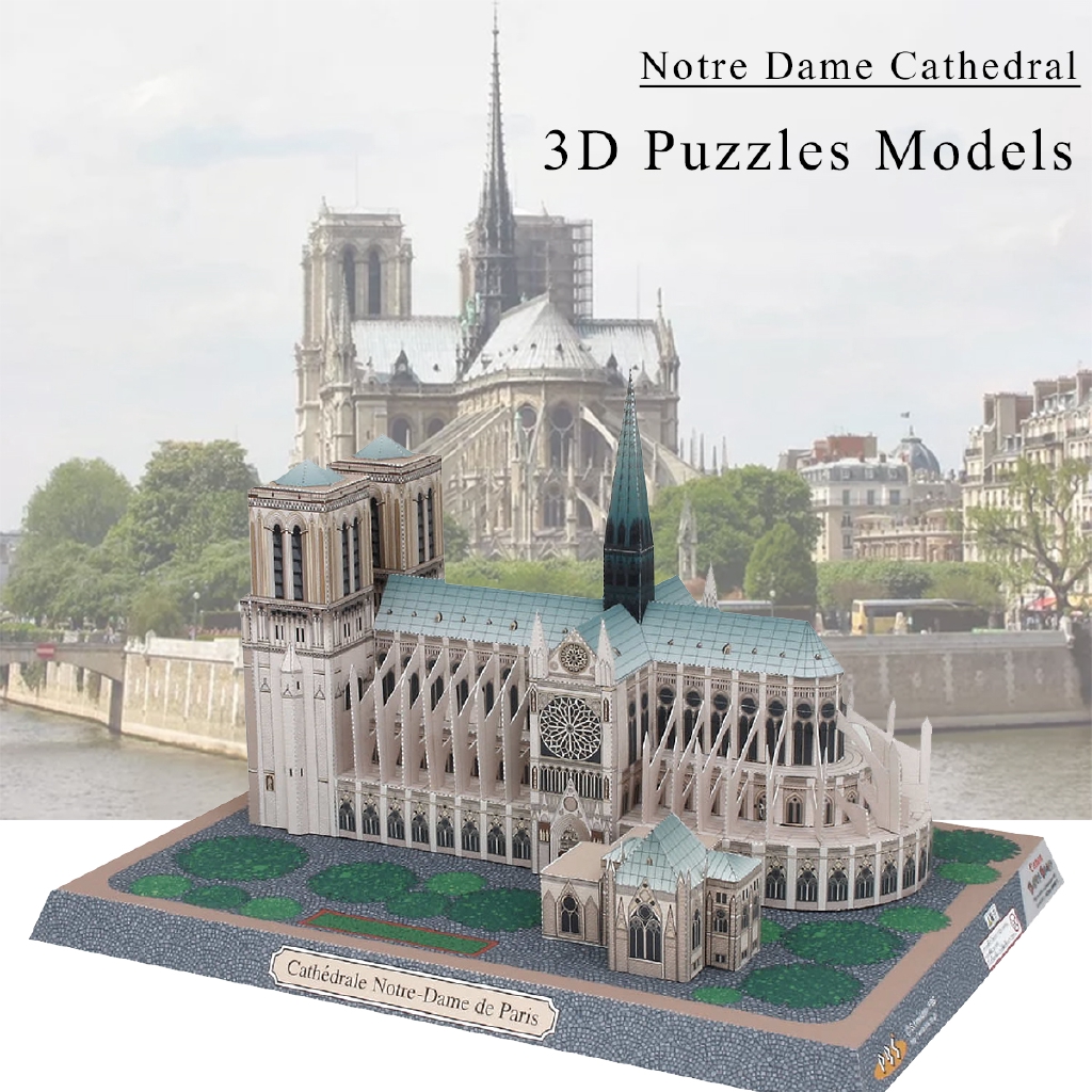 Mô hình Nhà thờ Đức Bà Paris bằng giấy độc đáo
