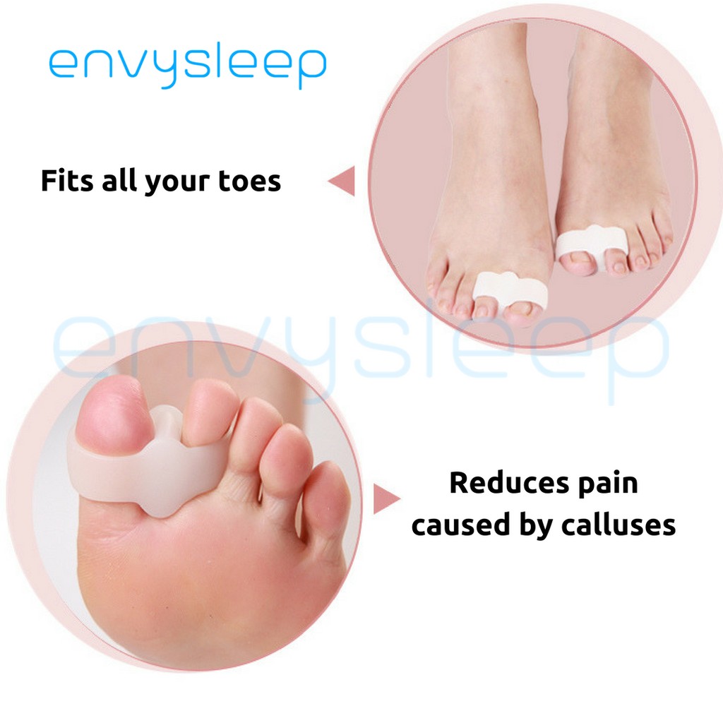 Follow_sale] Silicon ENVYSLEEP giảm đau 2 ngón chân với giày búp bê, giày bít,1 bộ 2 cái, free size, nam và nữ