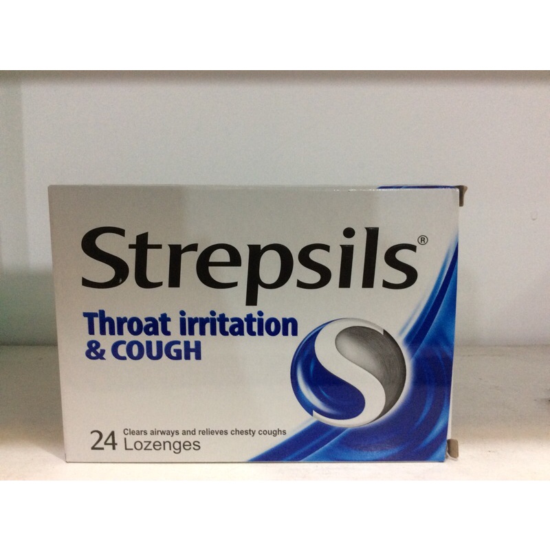 viên ngậm strepsils throat irritation & Cough hộp 24v