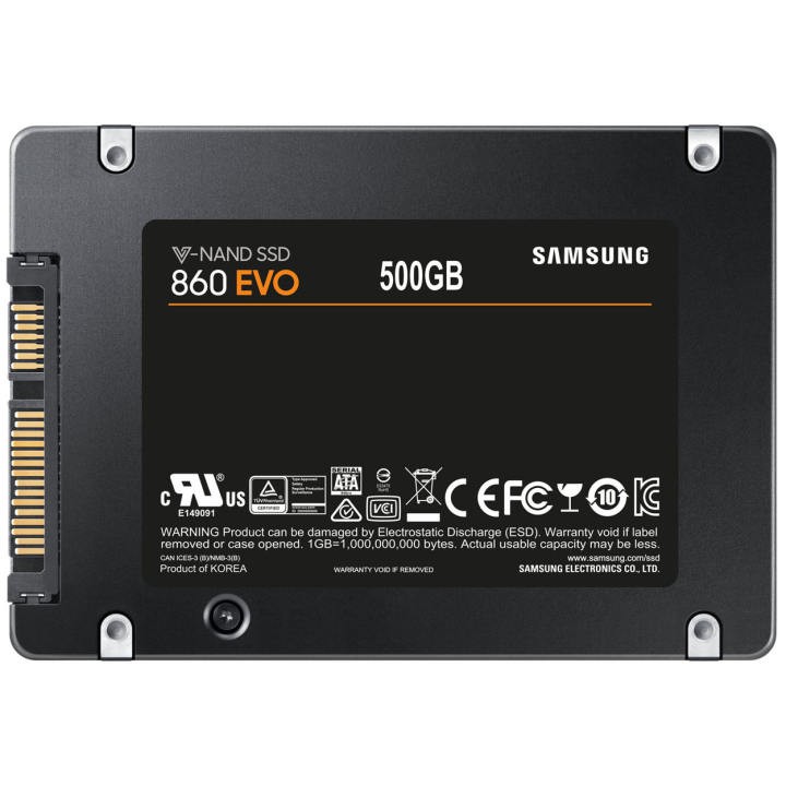 [New 2021] Ổ Cứng SSD Samsung 860 Evo 500GB 2.5-Inch SATA III MZ-76E500BW - Hàng Chính Hãng