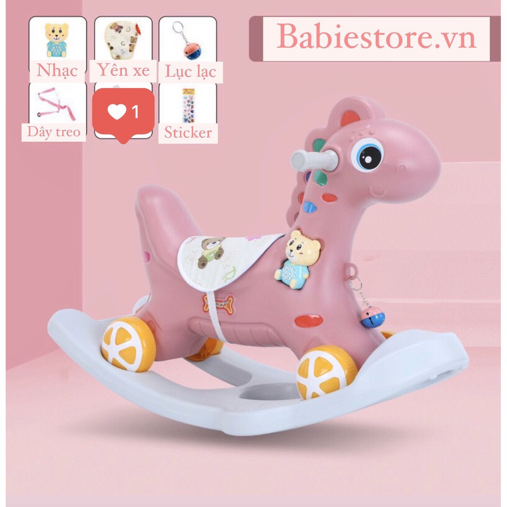 NGỰA BẬP BÊNH / XE CHÒI CHÂN 2 IN 1 CHO BÉ VUI CHƠI