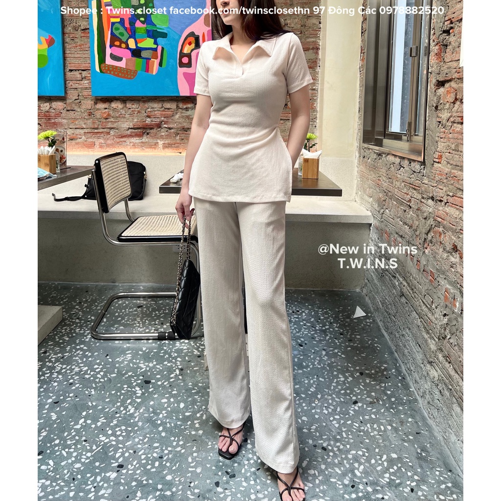 Set đồ nữ cotton tăm lượn sóng (Wavy cotton toothpick set) by Twins ẢNH THẬT