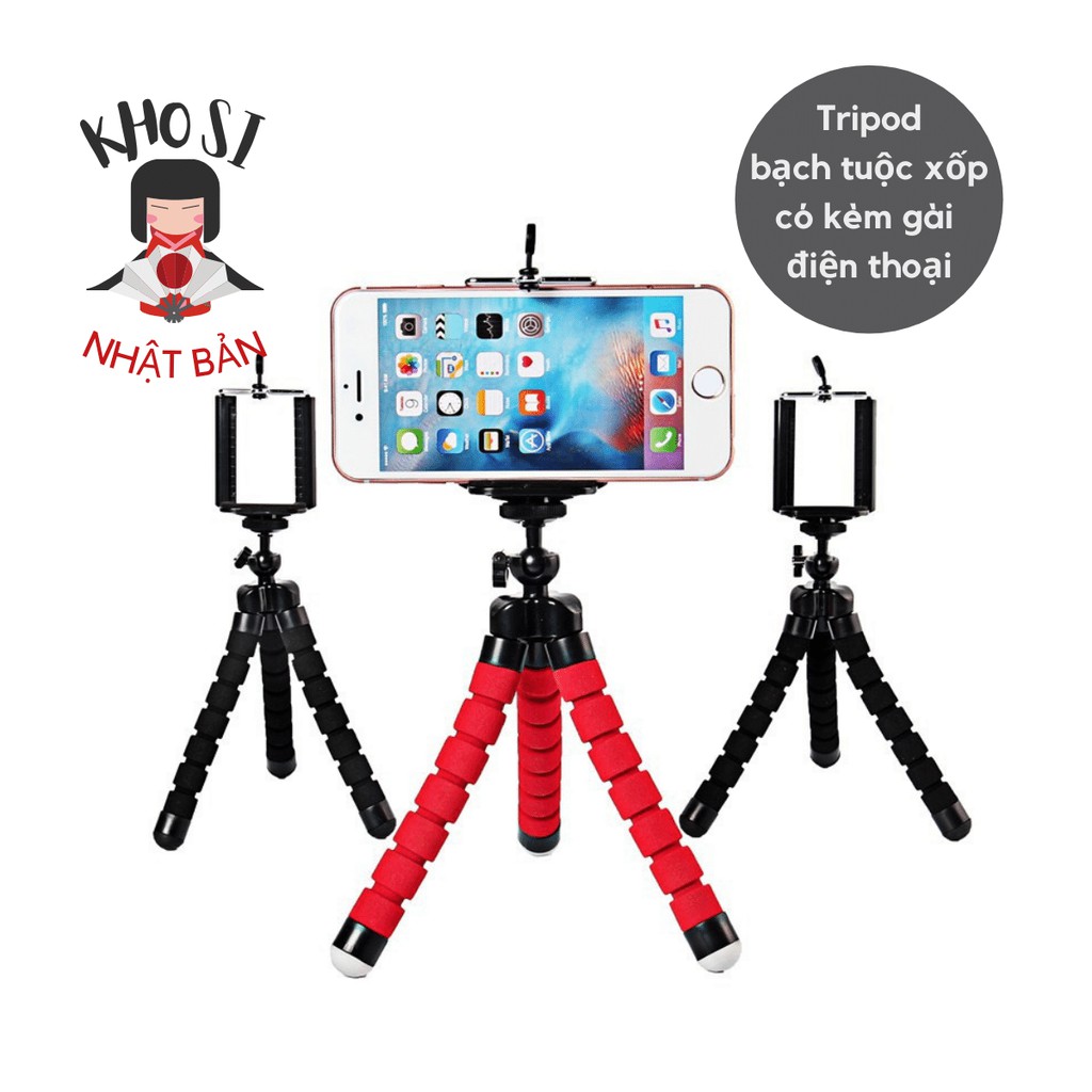 Chân Tripod Bạch Tuộc Xốp - Uốn Siêu Dẻo Mọi Địa Hình