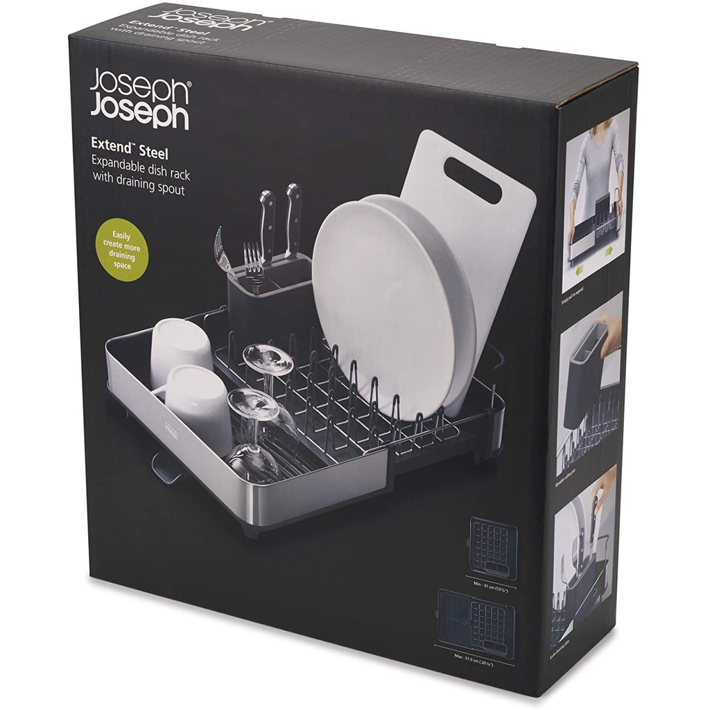 Giá đựng bát đĩa thông minh JOSEPH JOSEPH 85153, giá để bát, màu đen