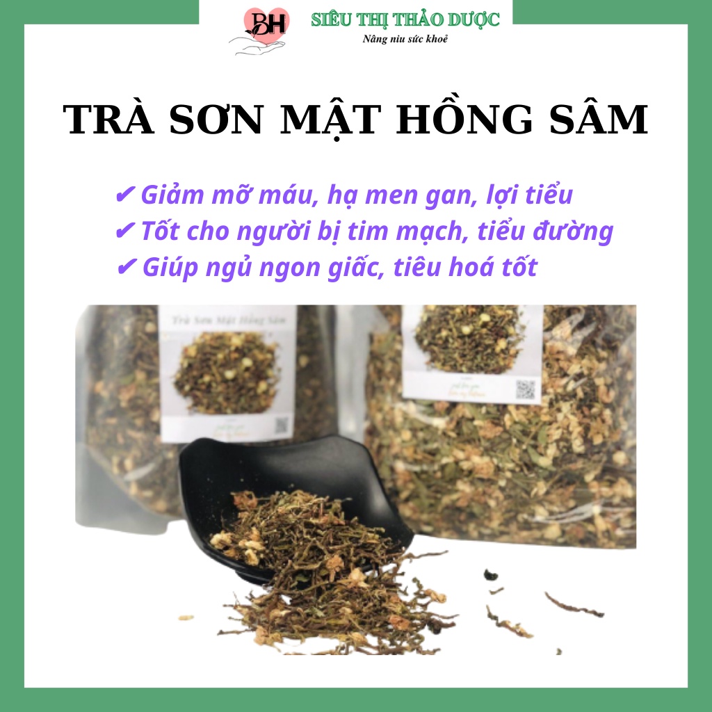 Trà Sơn Mật Hồng Sâm Loại 1 Hàng Mới Chất Lượng Hỗ Trợ Giảm Mỡ Máu, Ngủ Ngon Giấc, Thải Độc Túi 1Kg