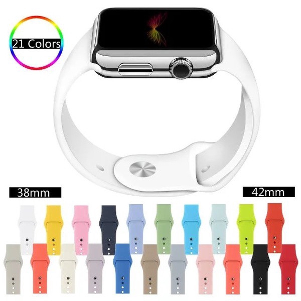 Dây Đeo Silicone Mềm Cho Đồng Hồ Thông Minh Iwatch 38/40/42/44mm Apple Watch Series 1 2 3 4