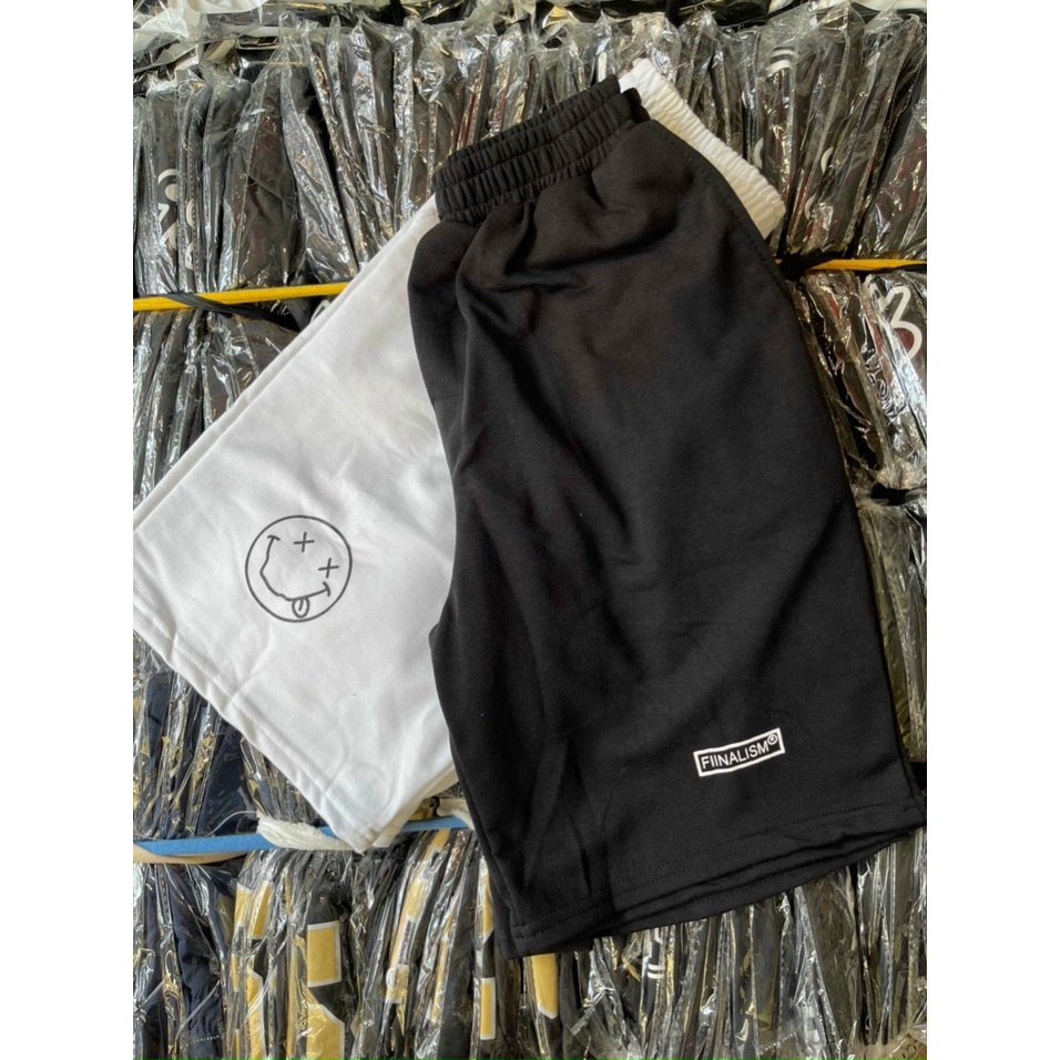 Quần Short Đùi Mặt Cười Chất Thun Nam Nữ Form Basic Unisex Chất Mát Mẻ, Trẻ Trung