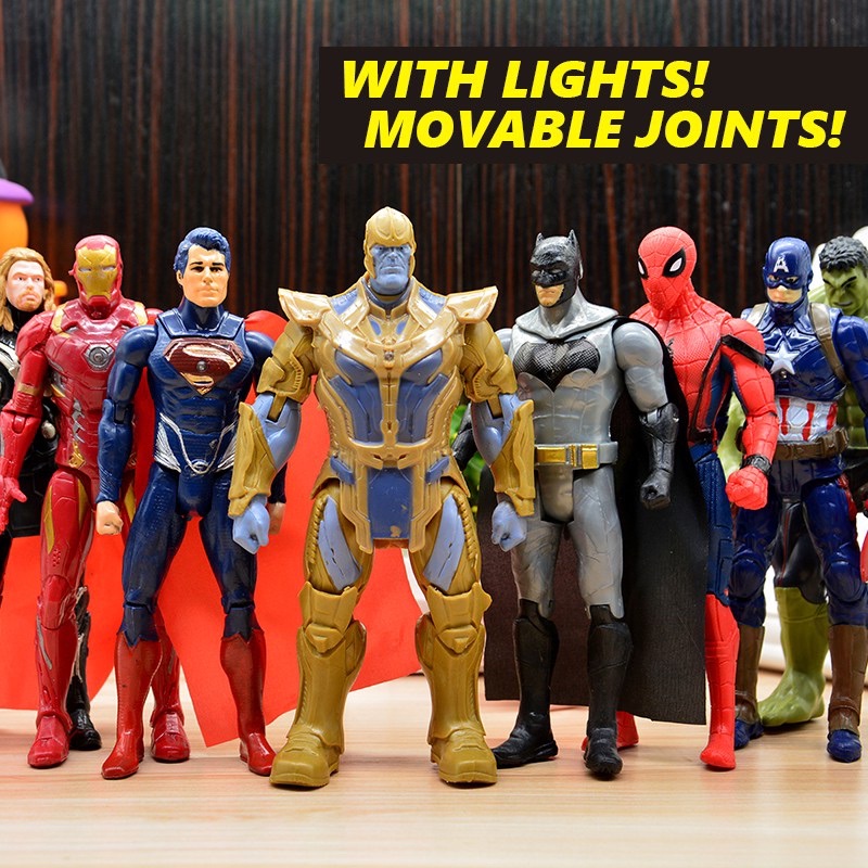 Set 8 Mô hình Marvel AVENGERS vs DC JUSTICE LEAGUE 14cm