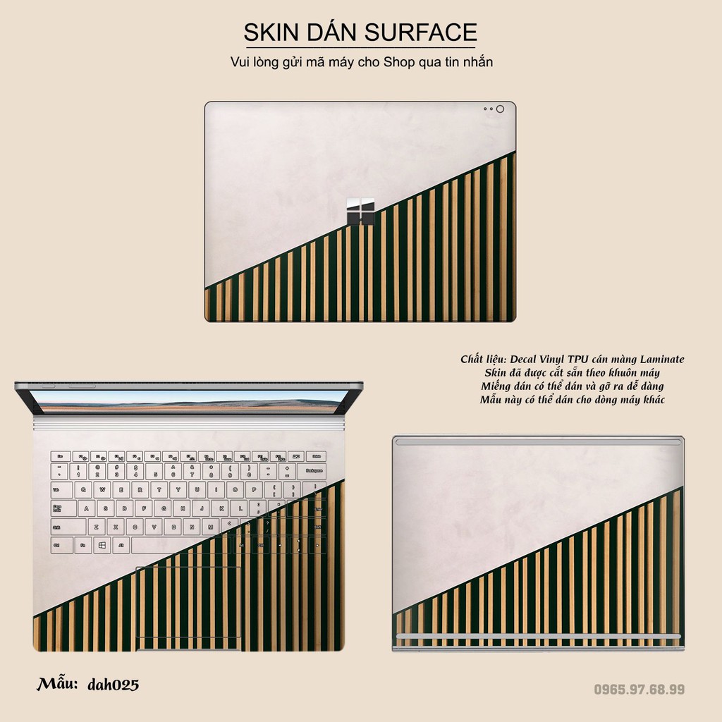 Skin dán Surface in hình đá phối gỗ - dah025 (inbox mã máy cho Shop)