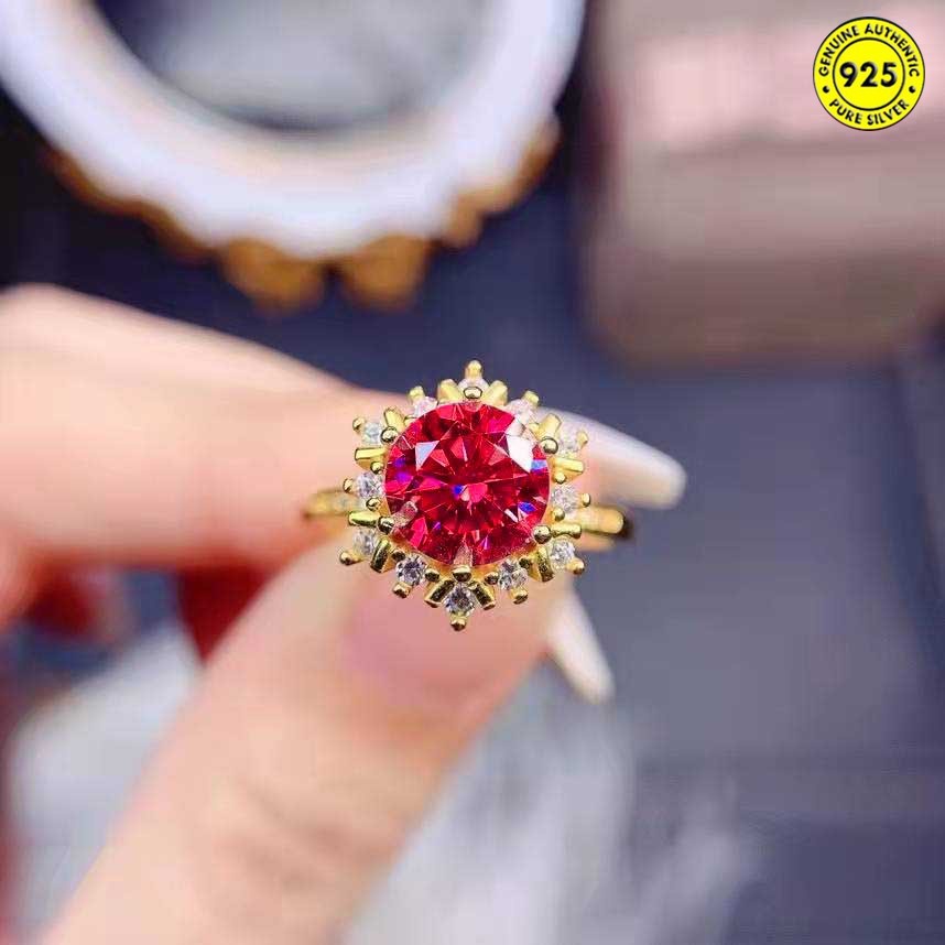 Nhẫn Hở Toàn Diện Đính Đá Corundum 5 Karat