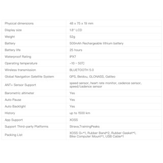 Đồng hồ tốc độ xe đạp GPS XOSS G+