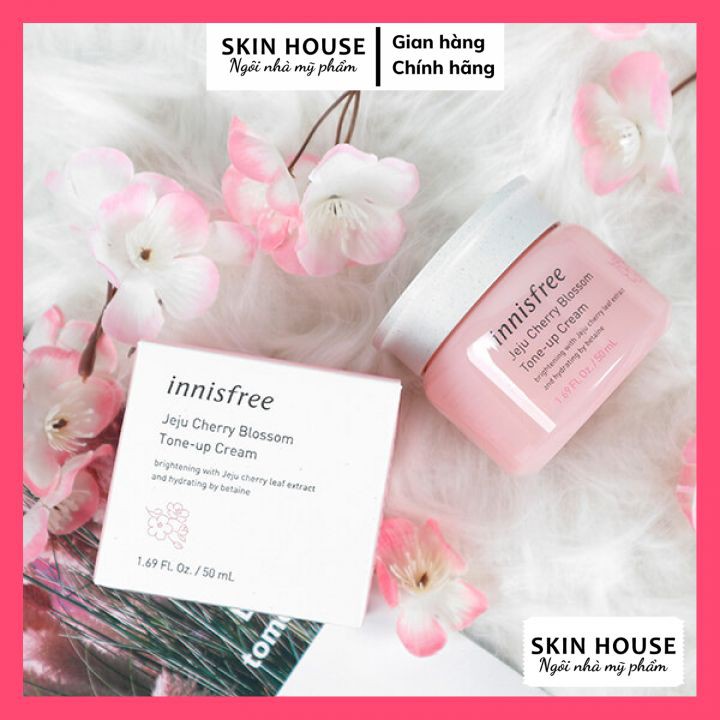 Kem dưỡng Innisfree Tone Up Cream - Kem dưỡng trắng da nâng tông Innisfree Jeju Cherry Blossom Tone Up Cream