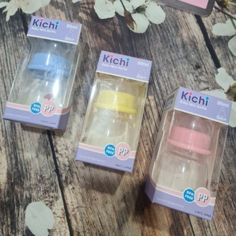 Bình sữa nhựa cổ hẹp 80ml không BPA Kichilachi Kichi