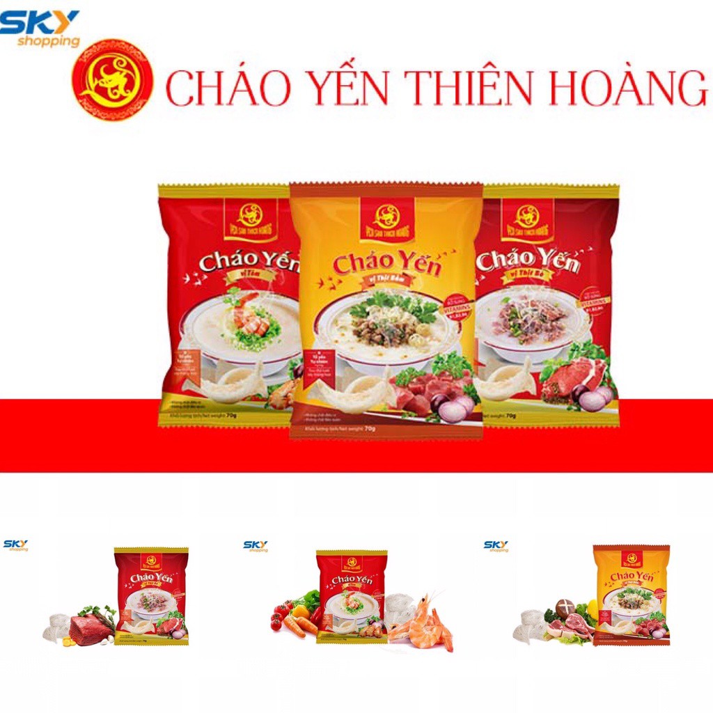 [MUA KÈM DEAL SỐC] 44 Gói Cháo Yến Thiên Hoàng (Hương Vị Ngẫu Nhiên)