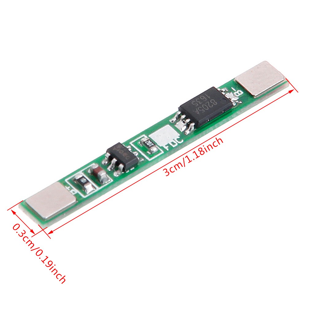 Bo mạch bảo vệ pin Lithium 1S 3.7V 2.5A BMS pcm PCB Li-ion