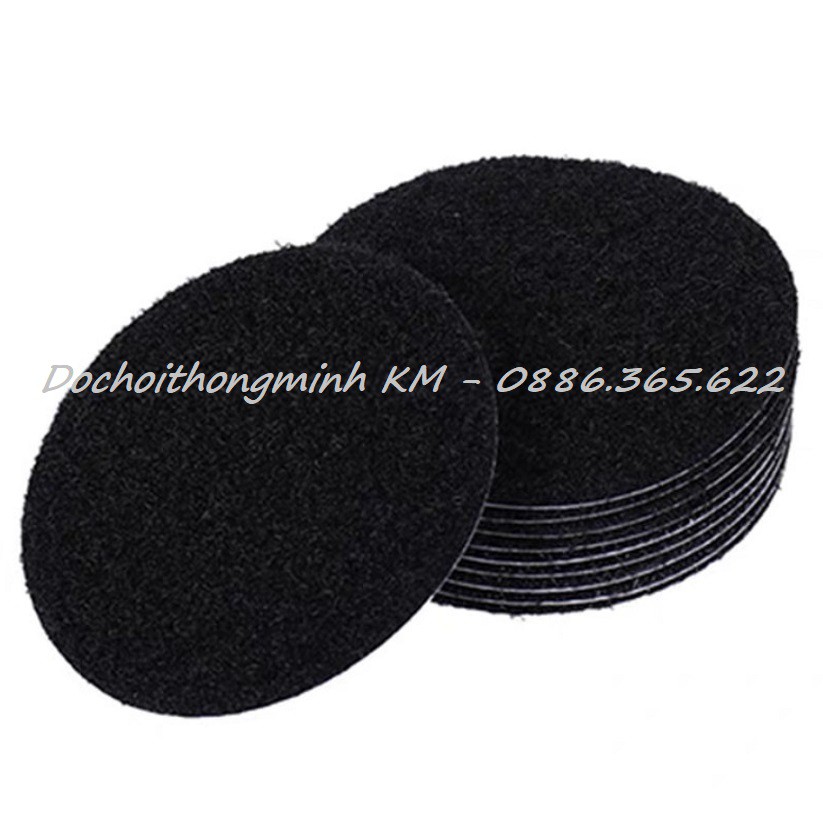 Velcro dính dán sofa, dán thảm, khăn trải bàn ghế, chống trượt hiệu quả đường kính 50mm có sẵn keo