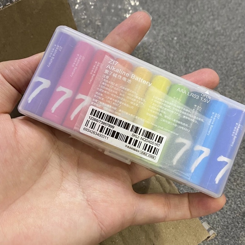 10 viên Pin tiểu AA / AAA XIAOMI Rainbow Battery ( hộp 10 viên）