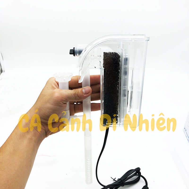 Máy lọc nước hồ cá 8W dạng thác nước AP-606H Vipsun Fish treo thành hồ cá 30-40cm