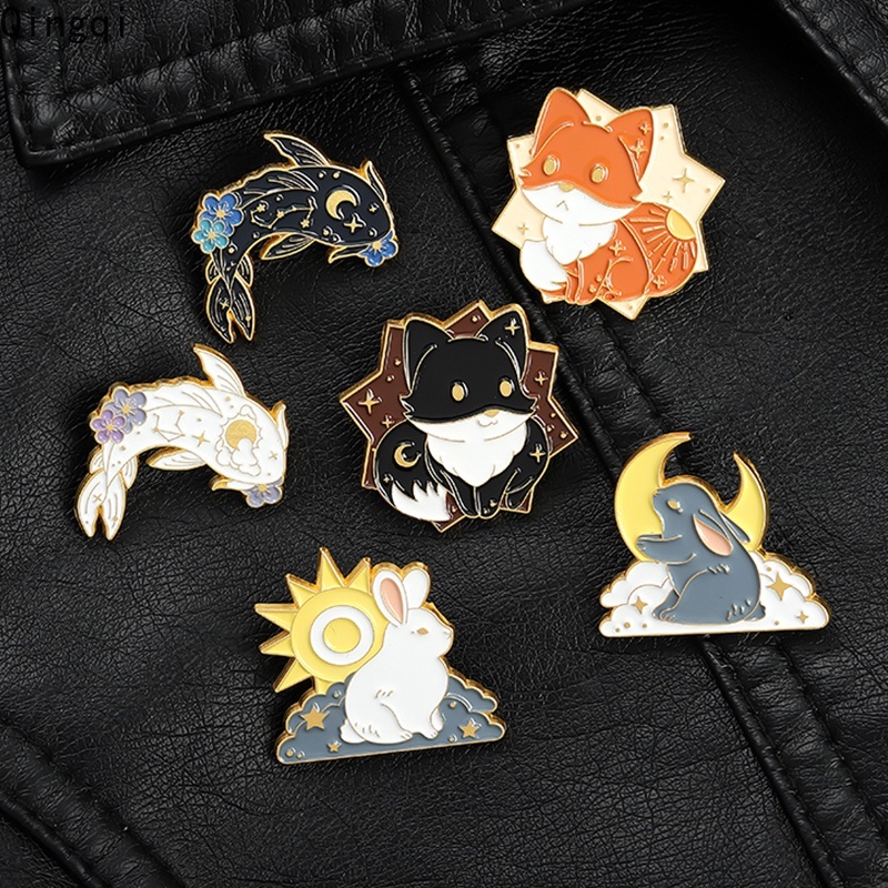 Ghim cài áo Miss Zoe tráng men hình động vật hoạt hình dễ thương