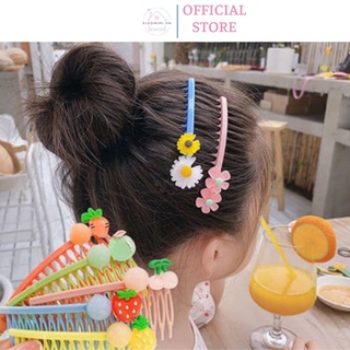 Lược,Cài tóc, xược mái cho bé gái nhiều màu gắn phụ kiện phong cách Hàn Quốc XIAOMIMI P.033